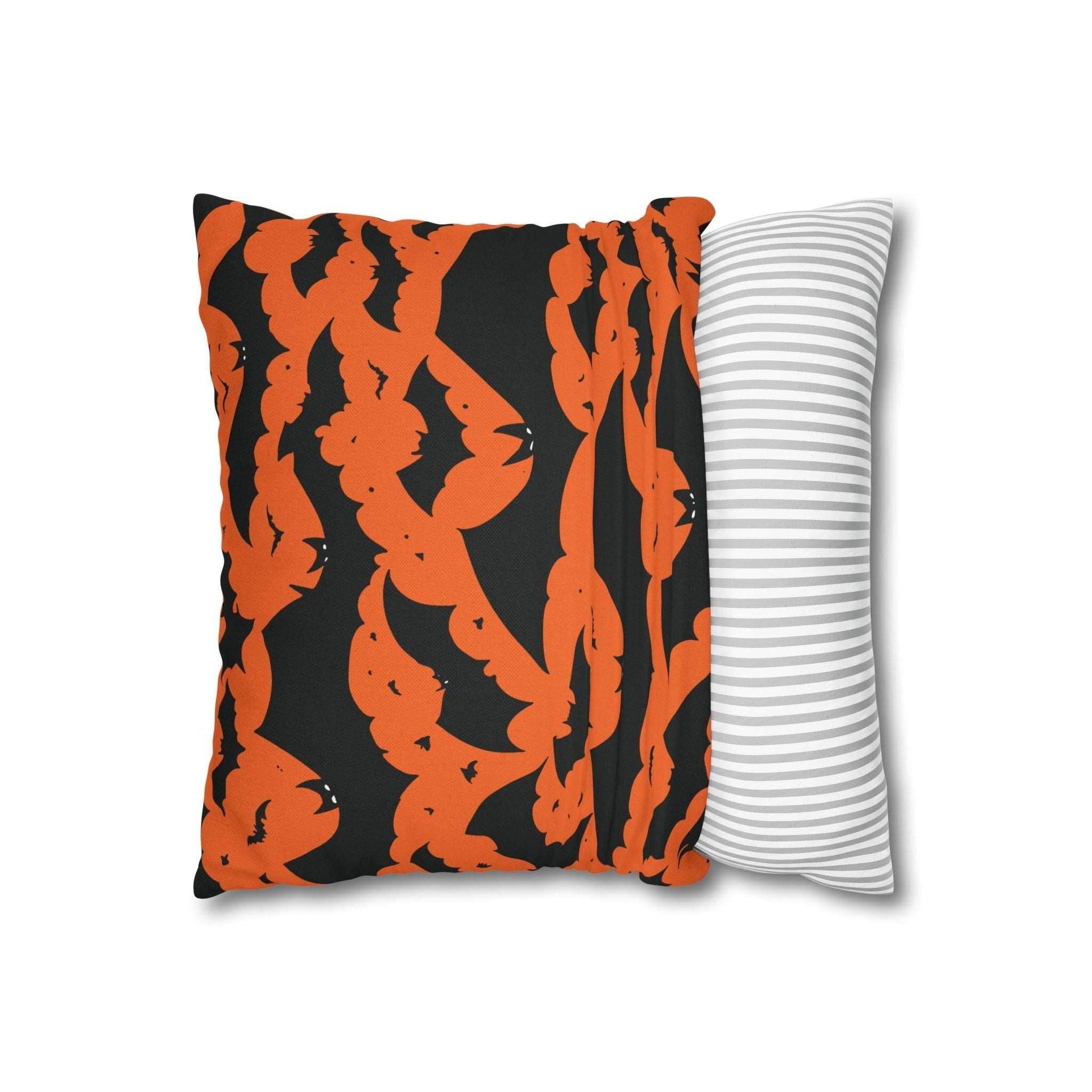 Halloween Bats Spun Polyester Square Pillowcase - DeRose Seasonal