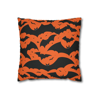 Halloween Bats Spun Polyester Square Pillowcase - DeRose Seasonal