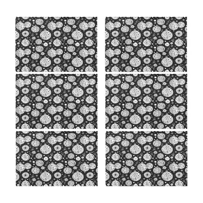 Black and White Ornament Table Placemat (set of 6) - DeRose Seasonal