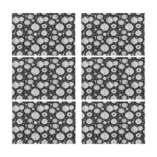 Black and White Ornament Table Placemat (set of 6) - DeRose Seasonal