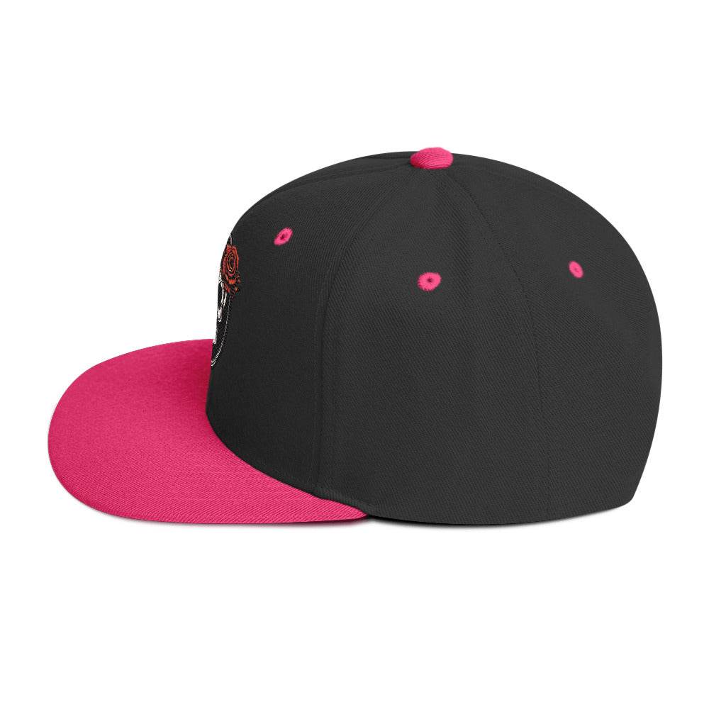 Snapback Skull and Rose Hat - DeathDrip Branding - DeRose Seasonal