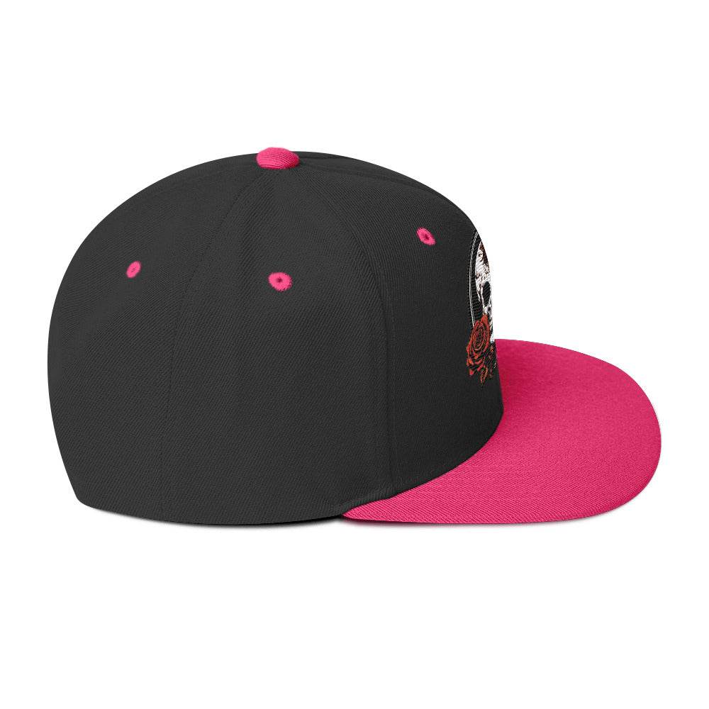 Snapback Skull and Rose Hat - DeathDrip Branding - DeRose Seasonal