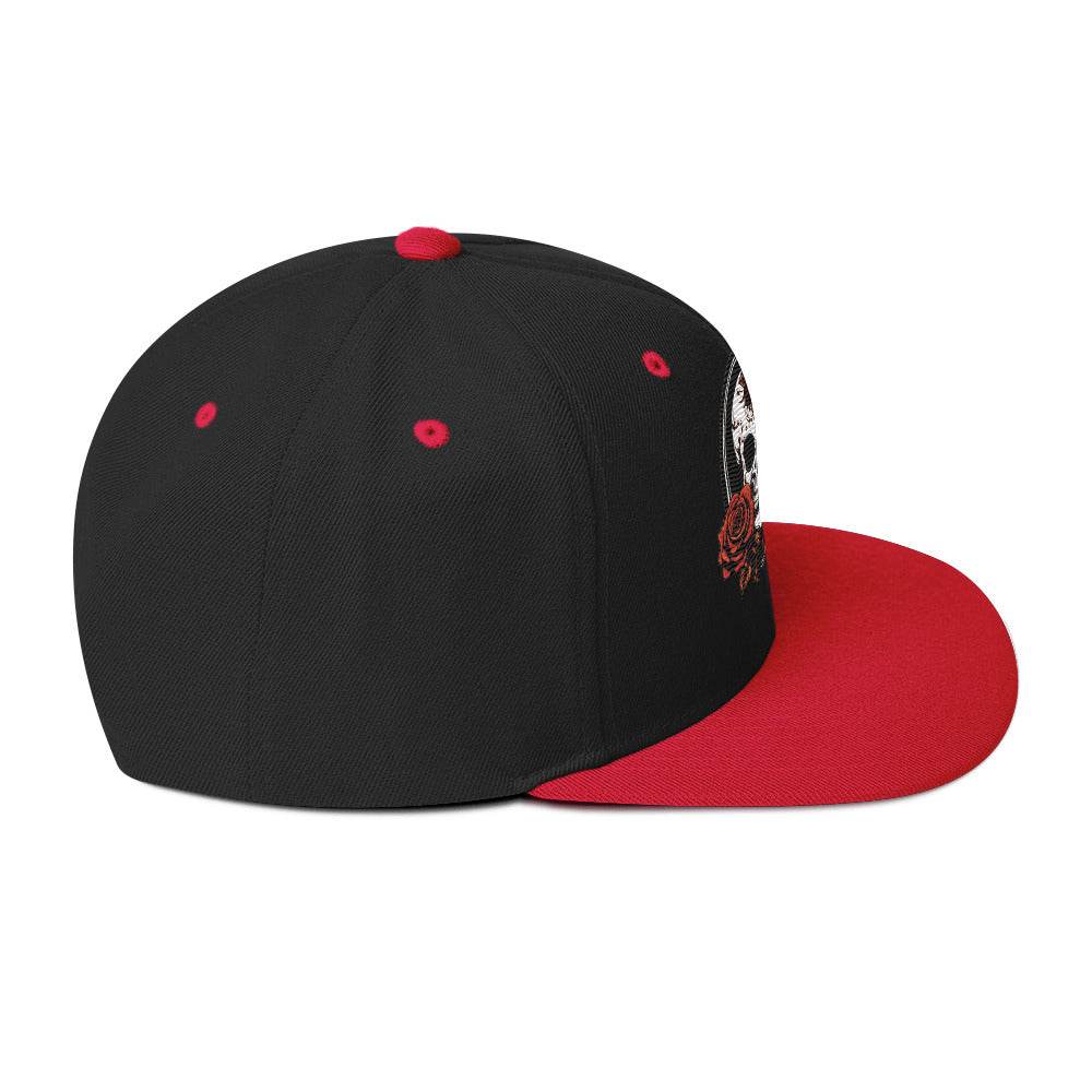 Snapback Skull and Rose Hat - DeathDrip Branding - DeRose Seasonal