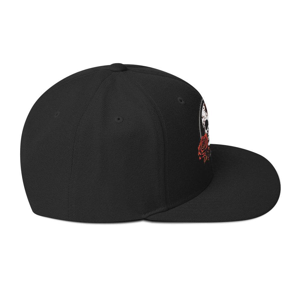 Snapback Skull and Rose Hat - DeathDrip Branding - DeRose Seasonal