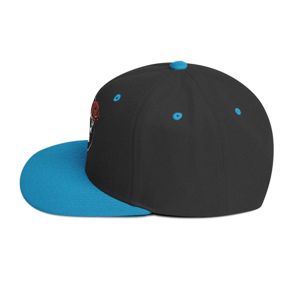 Snapback Skull and Rose Hat - DeathDrip Branding - DeRose Seasonal