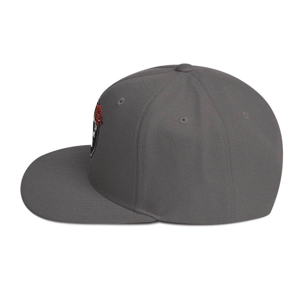 Snapback Skull and Rose Hat - DeathDrip Branding - DeRose Seasonal