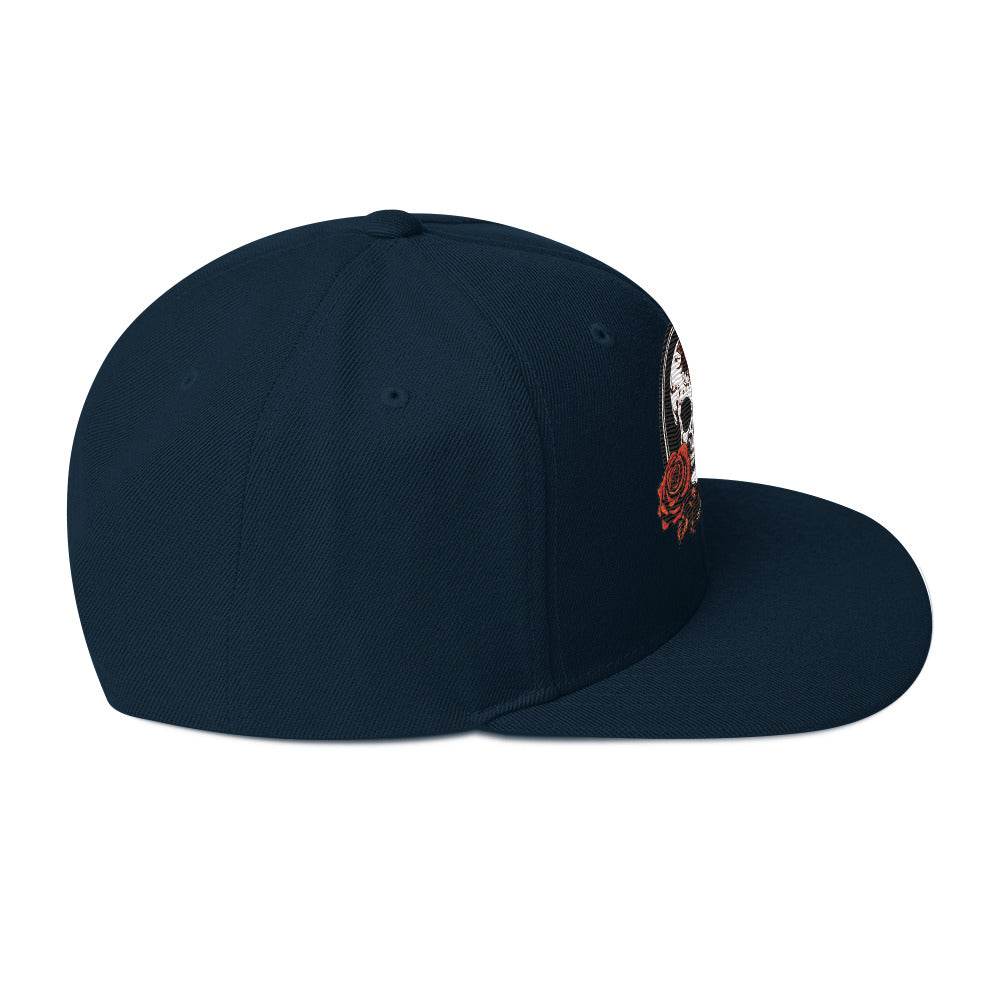 Snapback Skull and Rose Hat - DeathDrip Branding - DeRose Seasonal