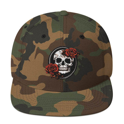Snapback Skull and Rose Hat - DeathDrip Branding - DeRose Seasonal