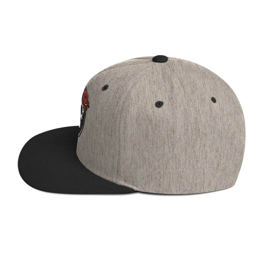 Snapback Skull and Rose Hat - DeathDrip Branding - DeRose Seasonal