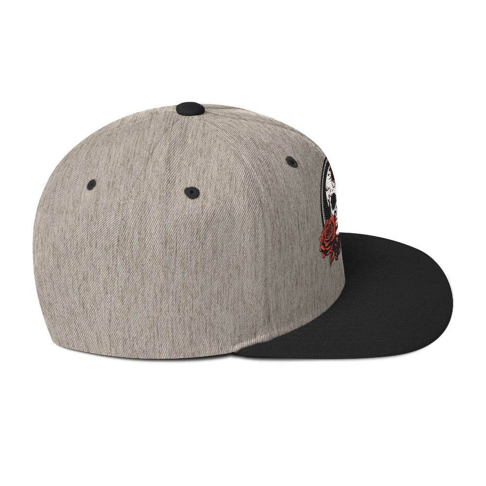 Snapback Skull and Rose Hat - DeathDrip Branding - DeRose Seasonal