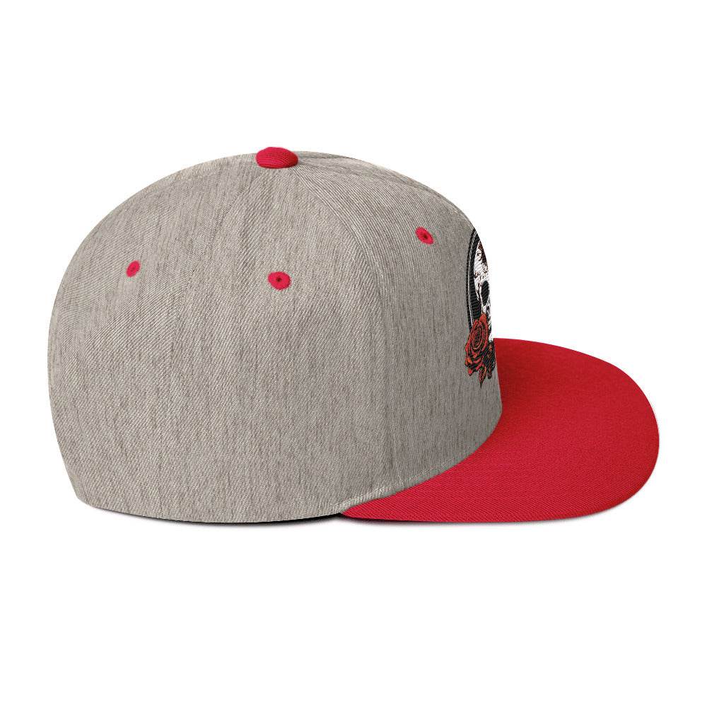 Snapback Skull and Rose Hat - DeathDrip Branding - DeRose Seasonal