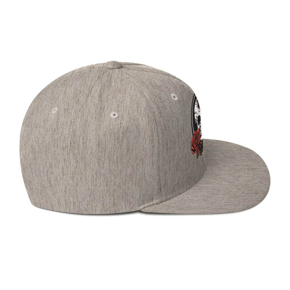Snapback Skull and Rose Hat - DeathDrip Branding - DeRose Seasonal