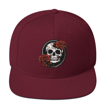 Snapback Skull and Rose Hat - DeathDrip Branding - DeRose Seasonal