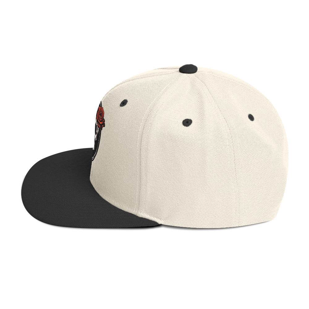 Snapback Skull and Rose Hat - DeathDrip Branding - DeRose Seasonal