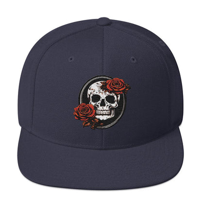 Snapback Skull and Rose Hat - DeathDrip Branding - DeRose Seasonal
