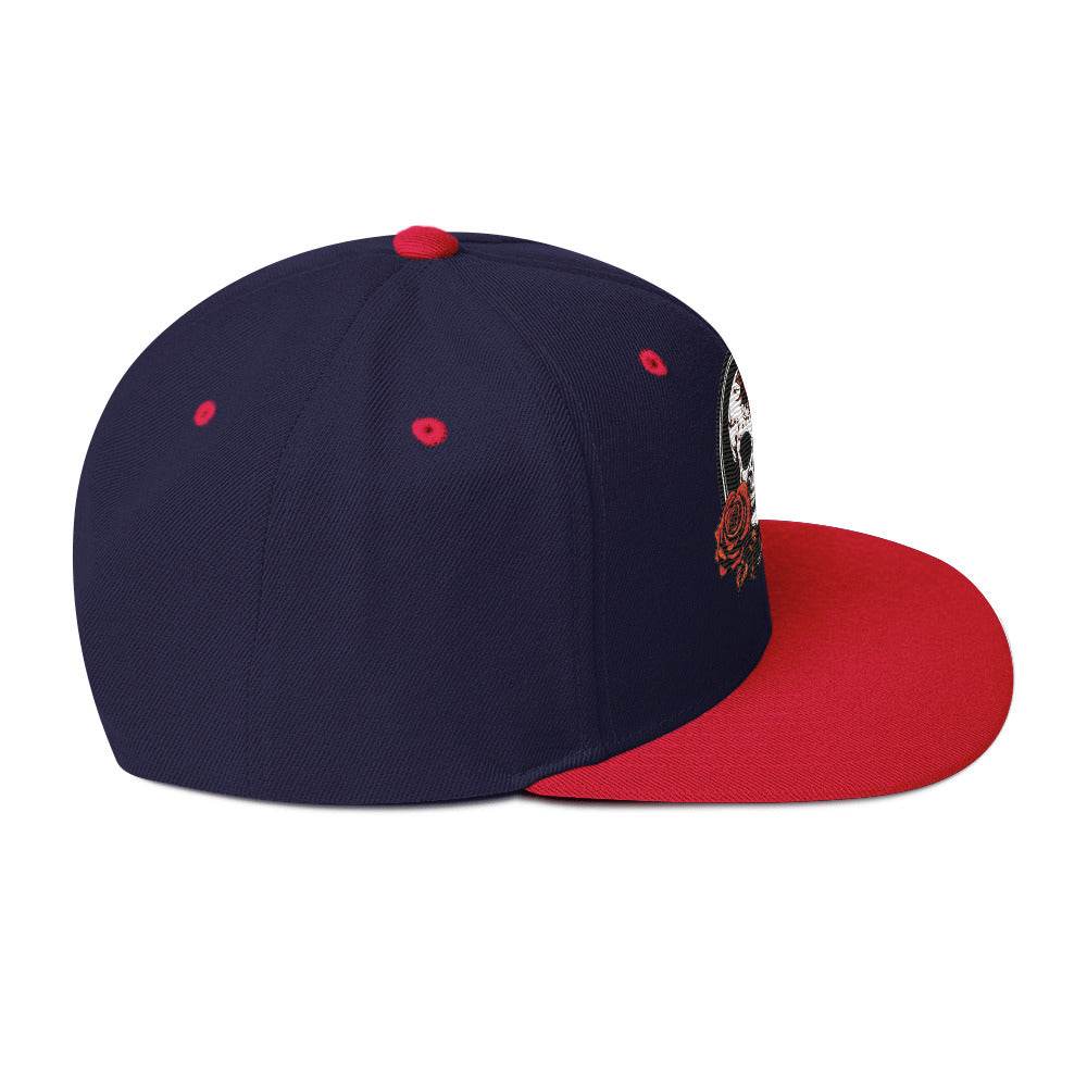 Snapback Skull and Rose Hat - DeathDrip Branding - DeRose Seasonal