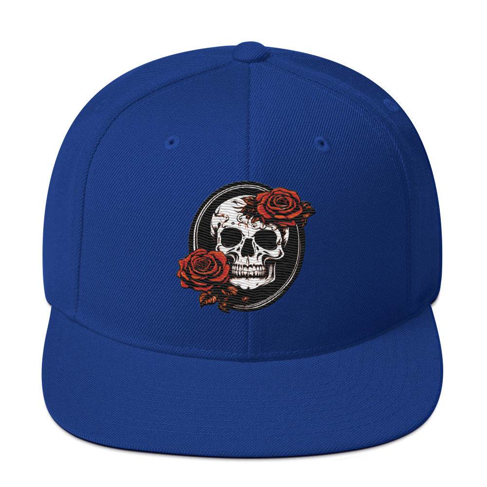 Snapback Skull and Rose Hat - DeathDrip Branding - DeRose Seasonal