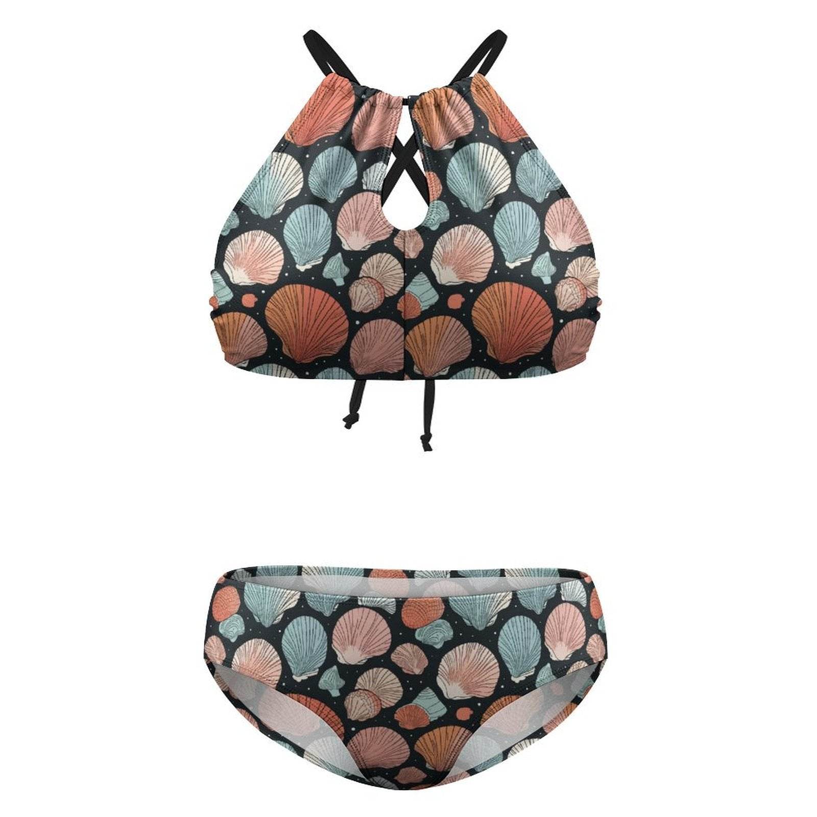Plus Size Big Shells Two-piece Swimsuit - DeRose Seasonal
