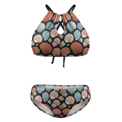 Plus Size Big Shells Two-piece Swimsuit - DeRose Seasonal