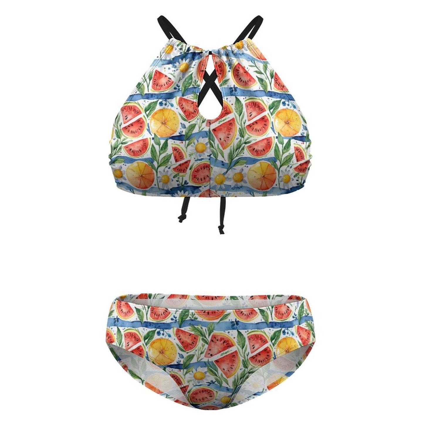 Plus Size Watermelon Two-piece Swimsuit - DeRose Seasonal