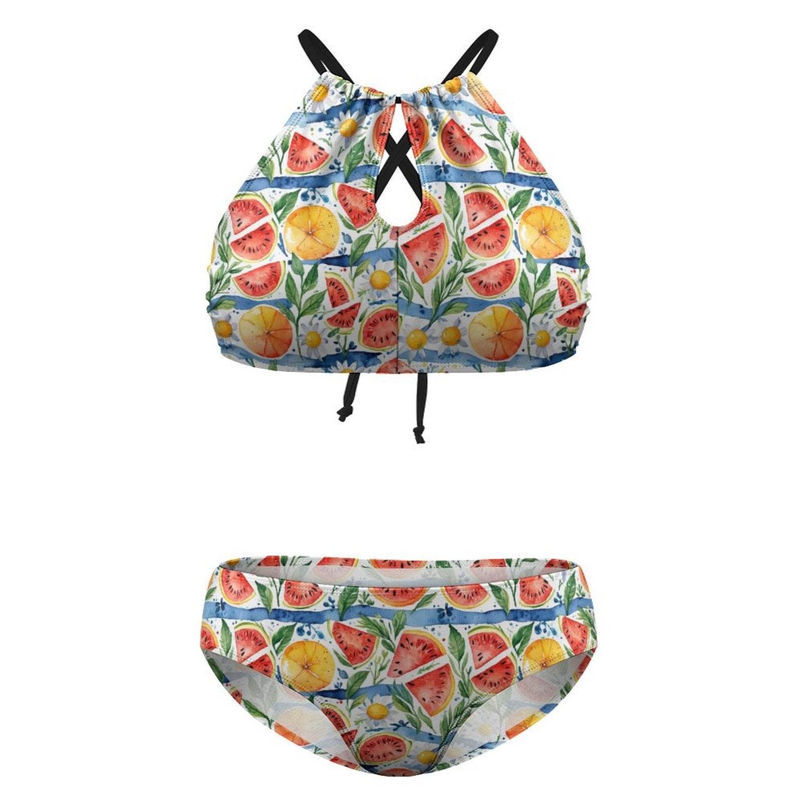 Plus Size Watermelon Two-piece Swimsuit - DeRose Seasonal
