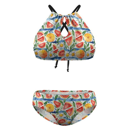 Plus Size Watermelon Two-piece Swimsuit - DeRose Seasonal
