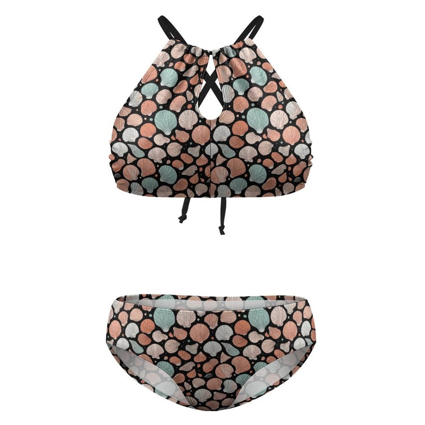 Plus Size Seashells Two-piece Swimsuit - DeRose Seasonal