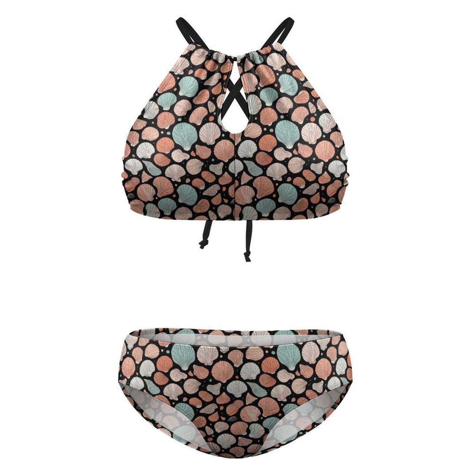 Plus Size Seashells Two-piece Swimsuit - DeRose Seasonal