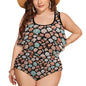 Plus Size Women's Big Shells and Stars Two-piece Swimsuit - DeRose Seasonal