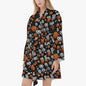 Jack-O-Lanterns Women's Loose-fitting Bathrobe - DeRose Seasonal