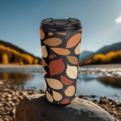 Stainless Steel Red Leaves Travel Mug - DeRose Seasonal